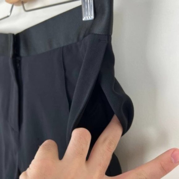 Celine Cigarette Leg Black Silk Blend Tuxedo Style Trouser Pants - Picture 5 of 9